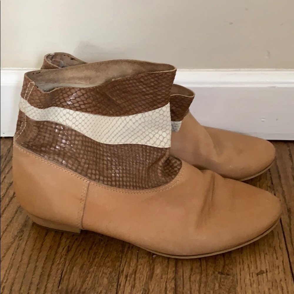 Italian Leather Booties - size 39 (fit like a 38)